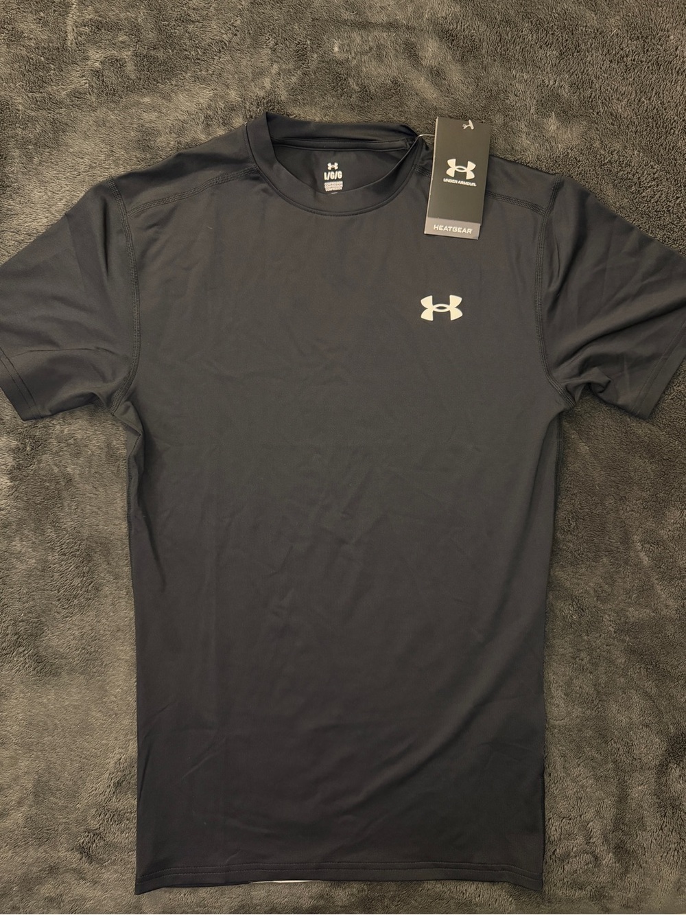 NEW Men’s Under Armour HeatGear Short Sleeve Compression - Black Large